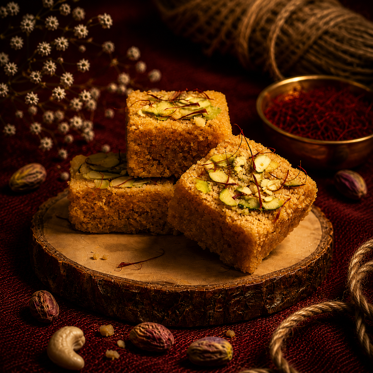 Dry Fruits Kesar Mohanthal Sweet